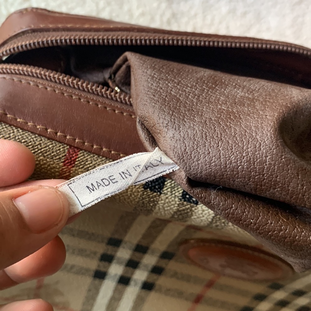 Burberry Tan and Brown Check Crossbody Bag - Well Loved - Picture 7 of 16